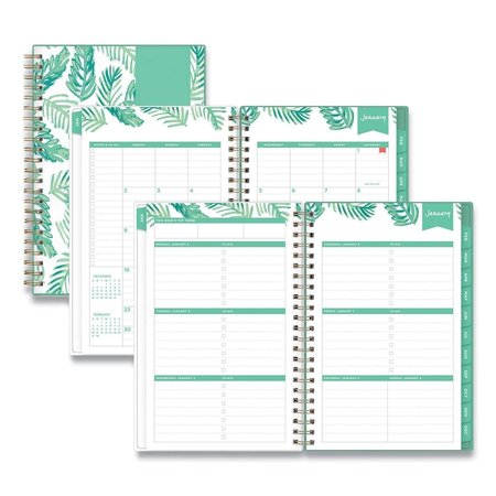 BLUE SKY HERBAL Blue Sky 8 x 5 in. Day Designer Palms Weekly & Monthly Palms Artwork Planner BLS137362